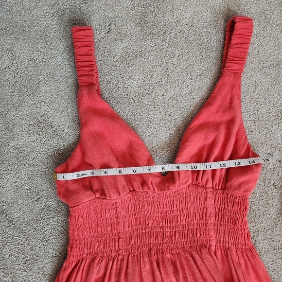 Abercrombie & Fitch Baby Doll Y2K Style Linen Blend Maxi Dress Size S Fits Large - Picture 9 of 15